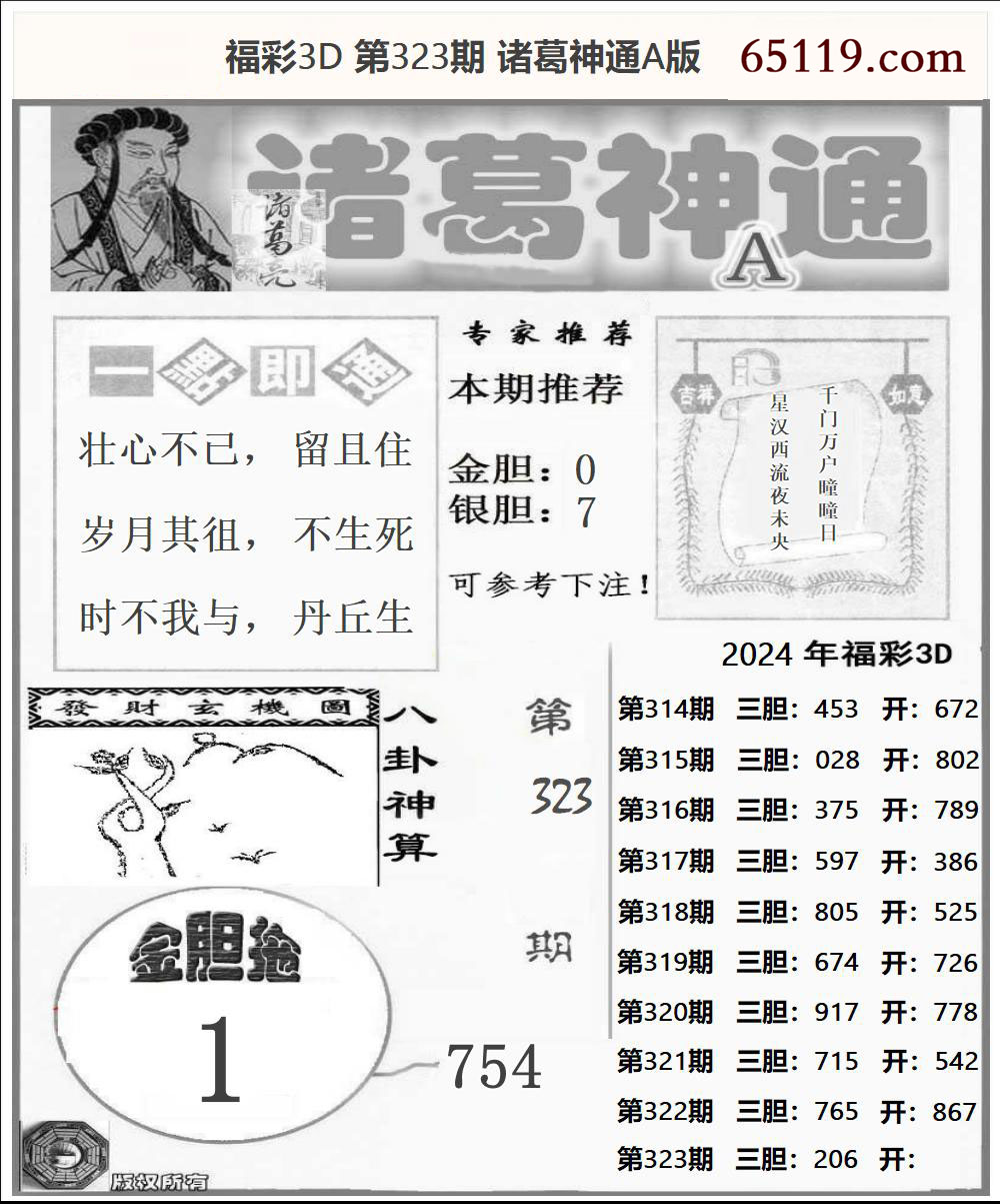 福彩3D诸葛神通A版