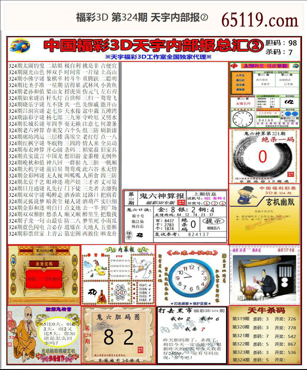 福彩3D天宇内部报②