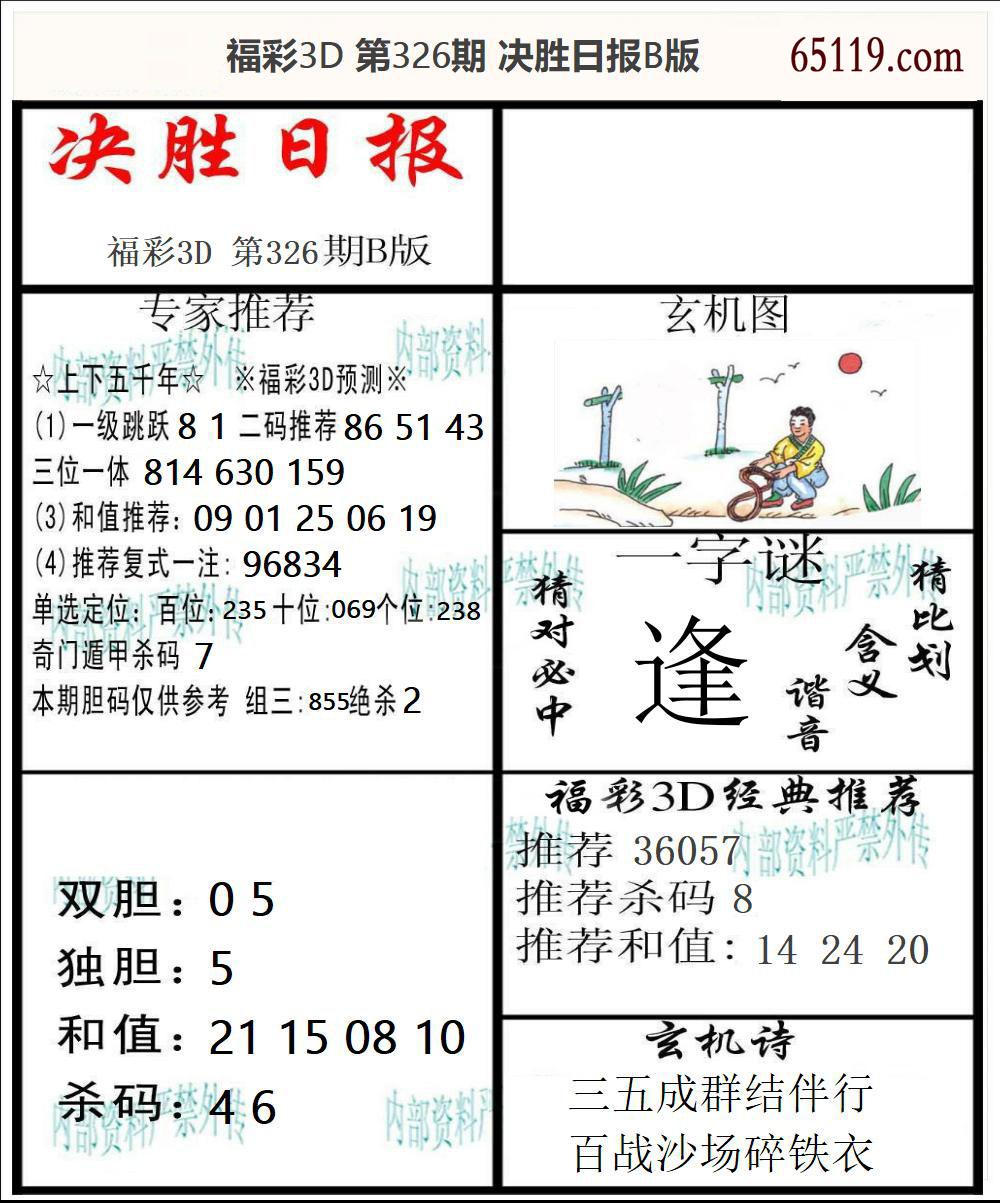 福彩3D决胜日报B版