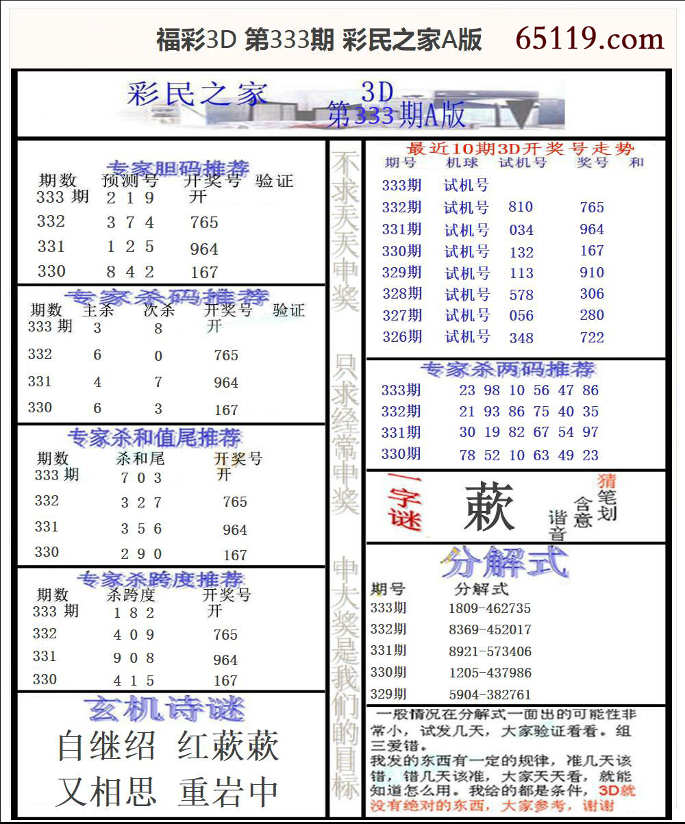 福彩3D彩民之家A版