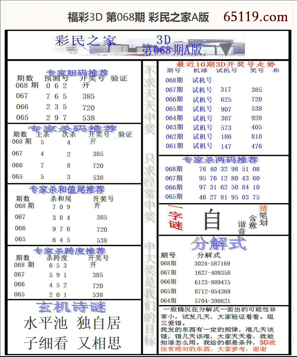 福彩3D彩民之家A版